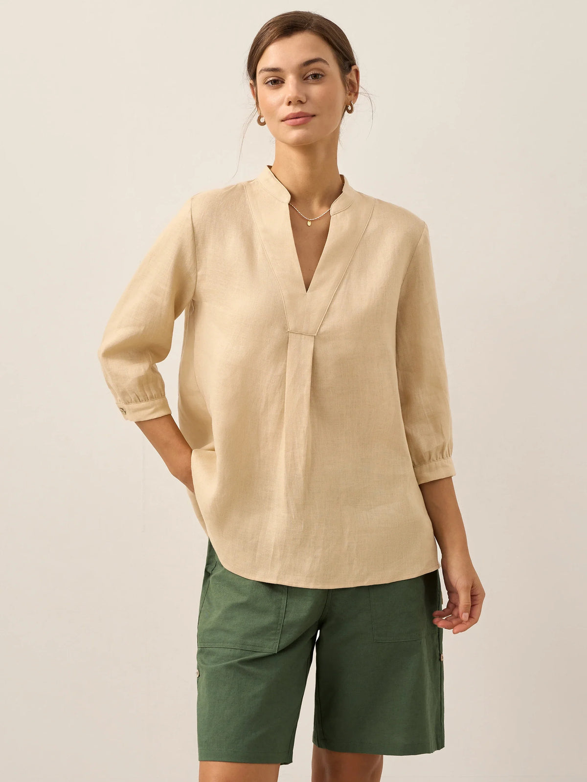 100% Linen Dress Shirt JOANNA