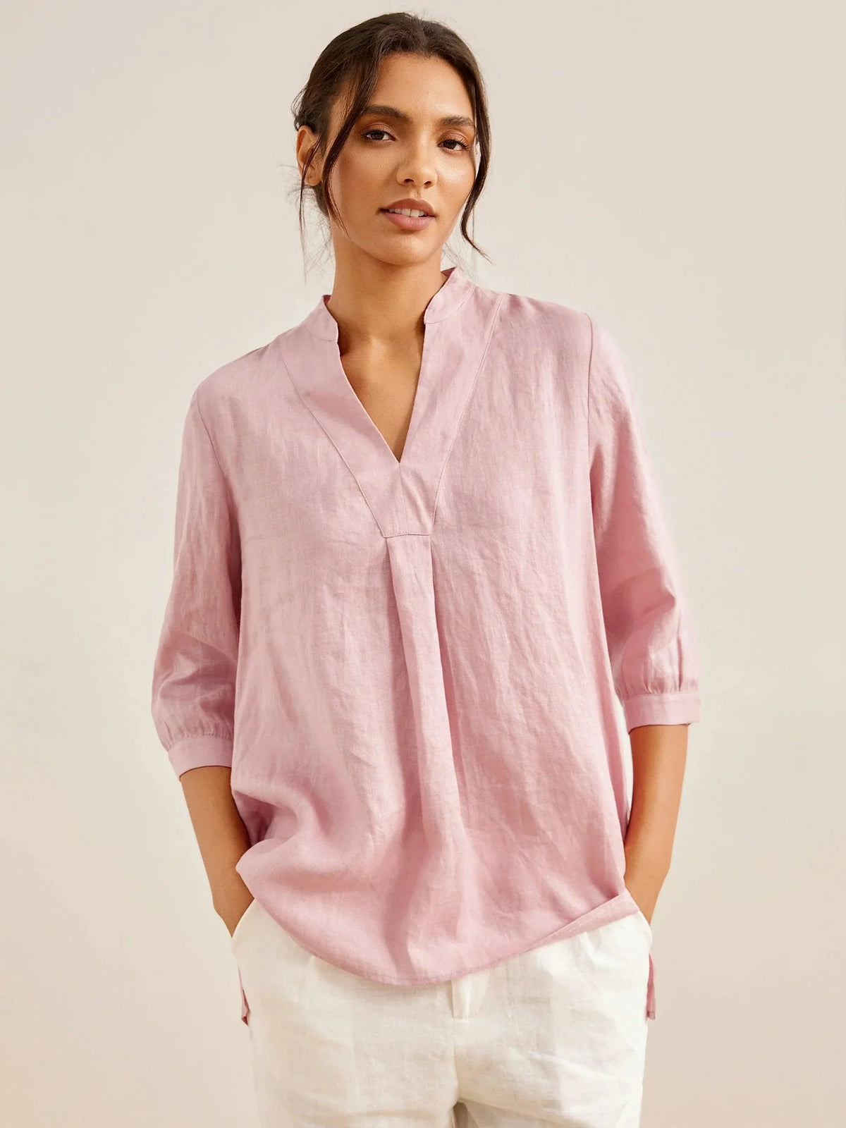 JOANNA Linen Dress Shirt