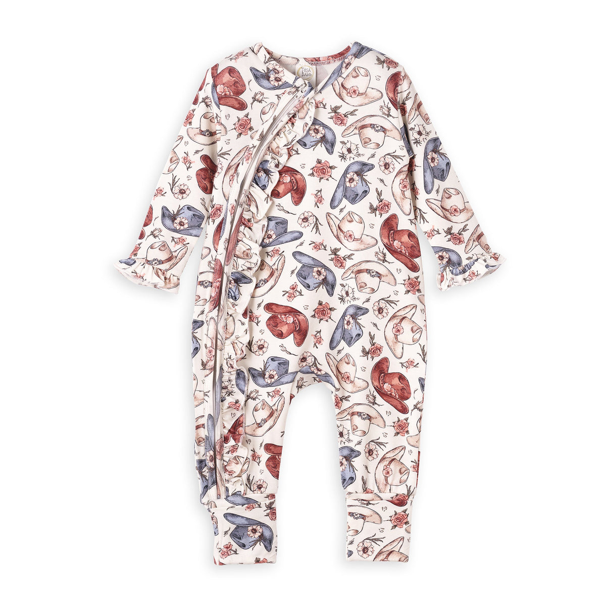 Wildflower Rodeo Cowgirl Baby Zipper Romper | Soft Bamboo