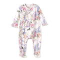 Dream Blossom Baby Girl Bamboo Zipper Romper | Floral Ruffle