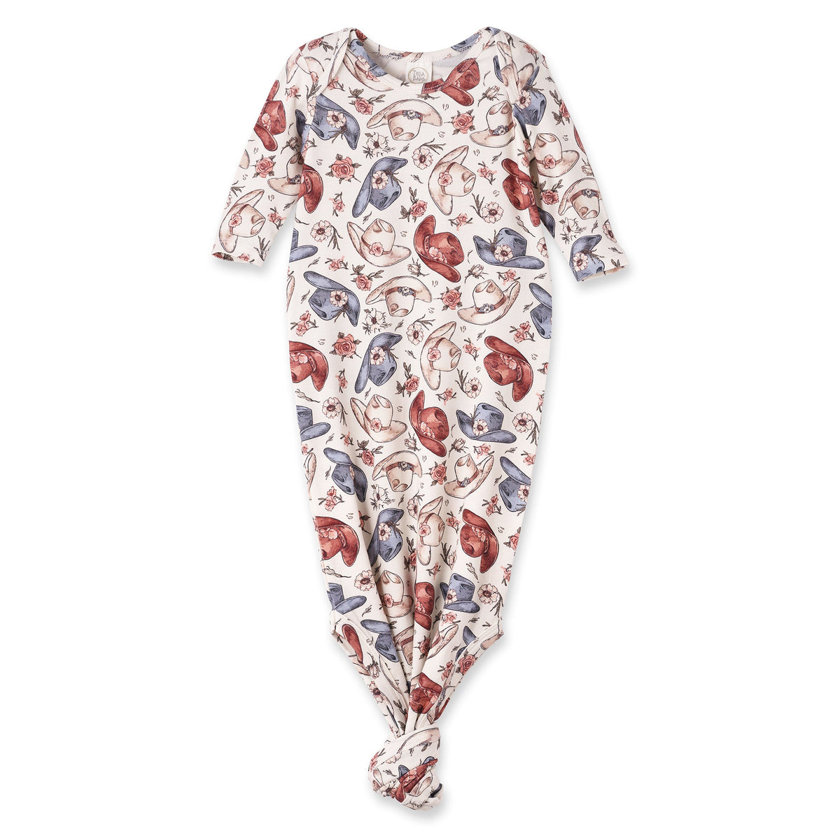 Wildflower Rodeo Cowgirl Newborn Gown | Bamboo Knotted Layette