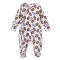 Football Fun Baby Bamboo Zipper Romper | Footed Go Team PJs
