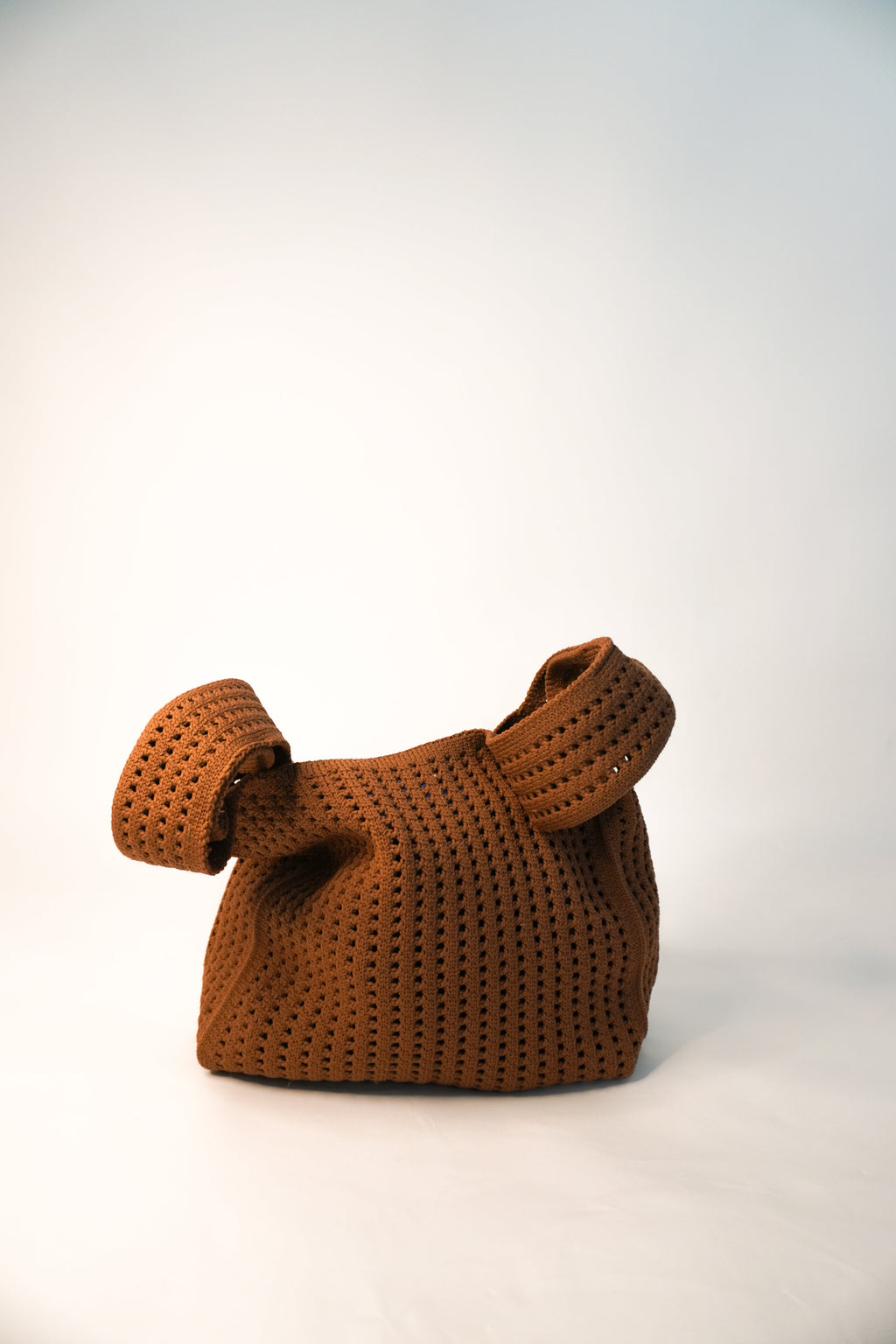 Brown Crochet Handbag