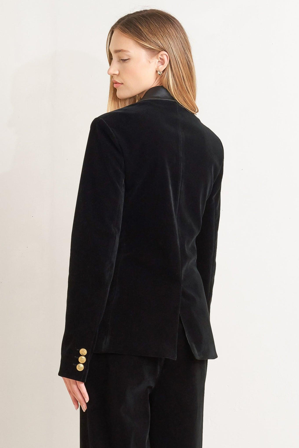 MIDNIGHT TUX WOVEN VELVET BLAZER