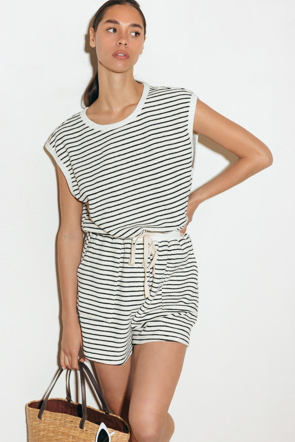 SUNSET COVE STRIPE ROMPER