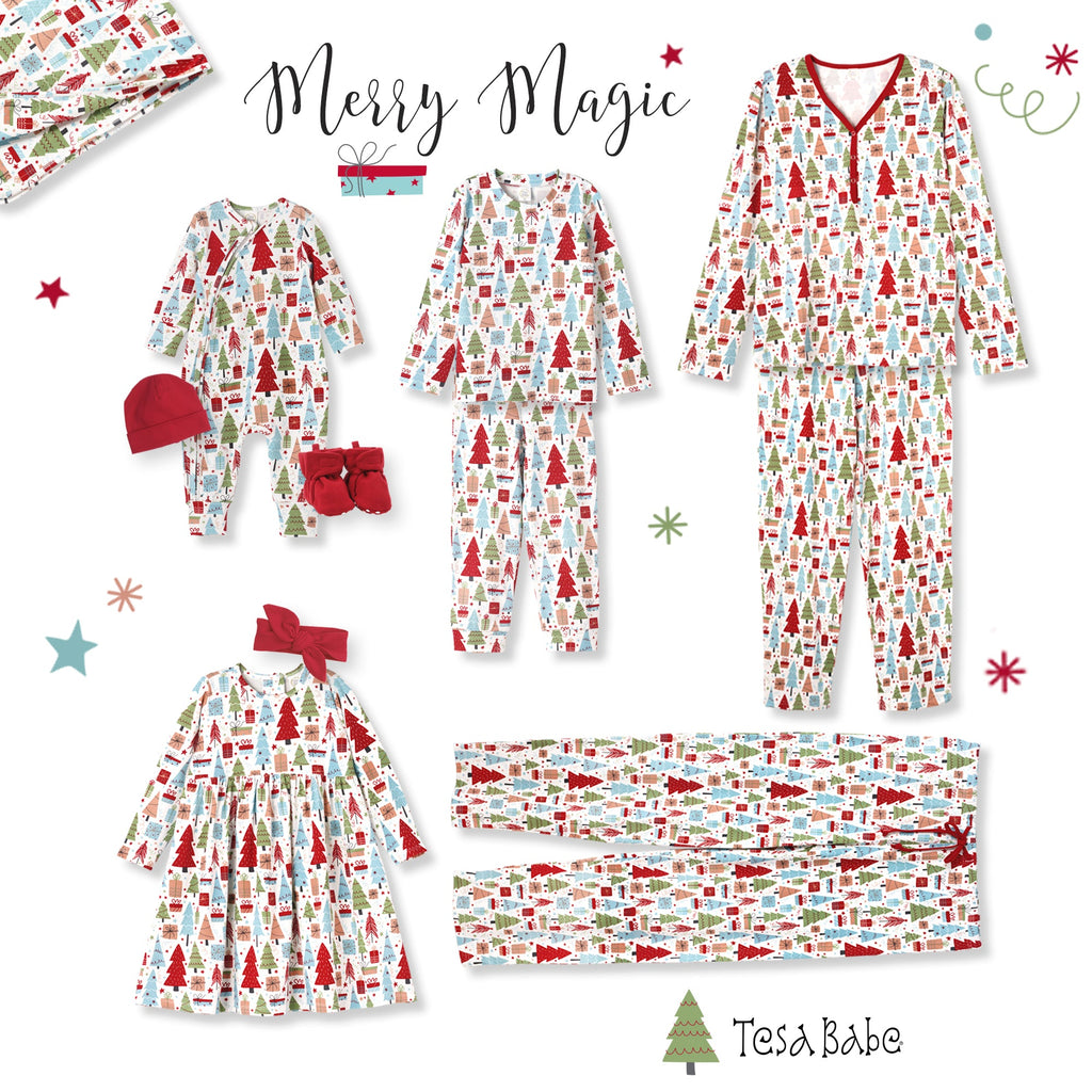 Christmas Merry Baby Bamboo Zipper Romper | Family Matching