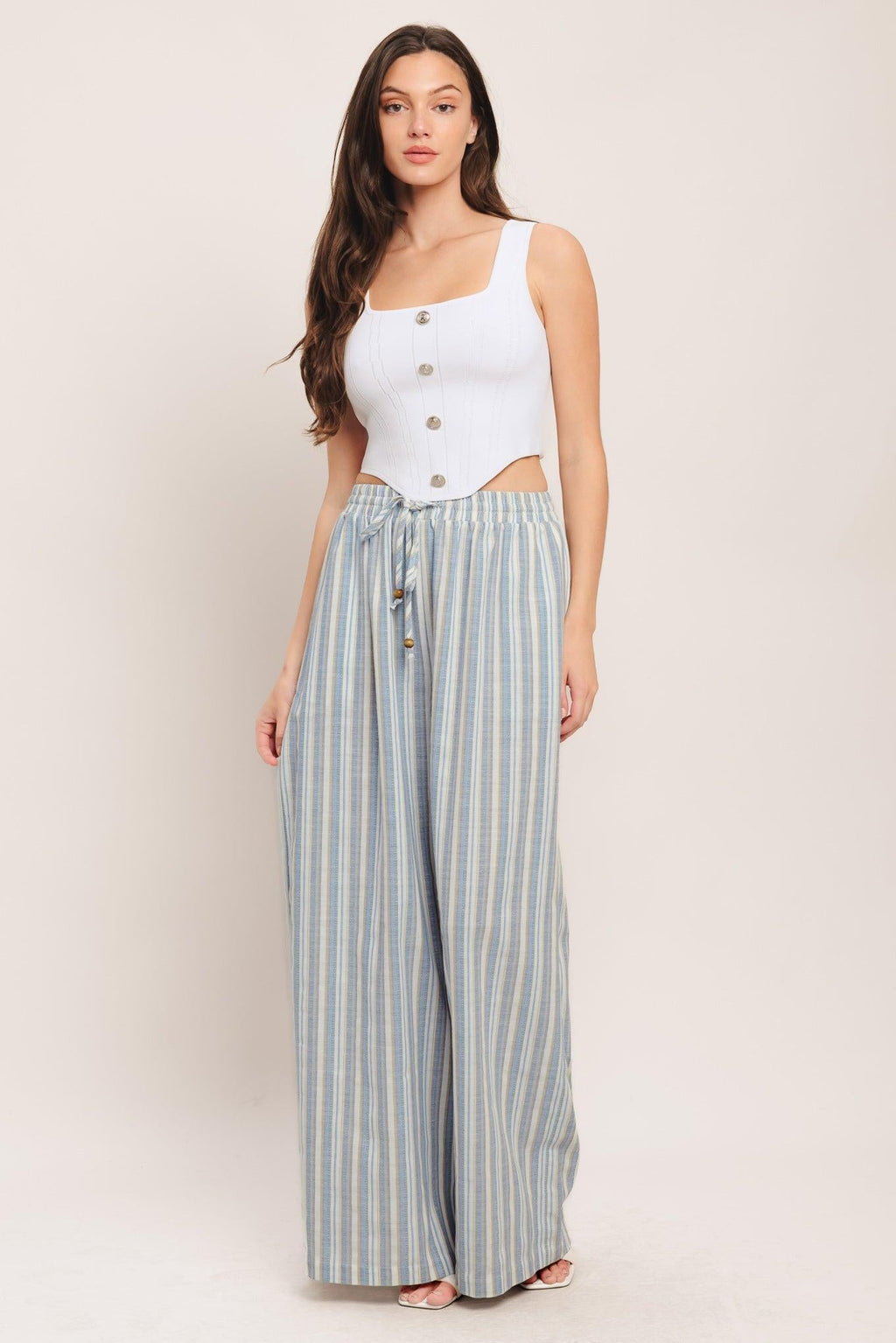COASTAL DAY STRIP WOVEN PANTS