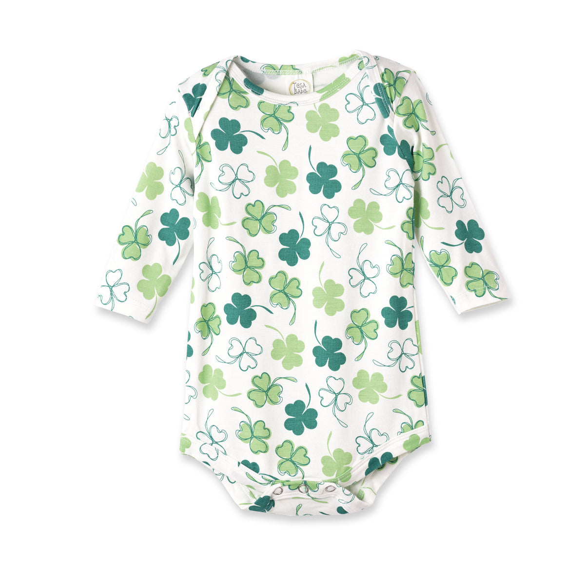 Shamrock Baby Bamboo Bodysuit | St. Patrick's Day Long Sleeve