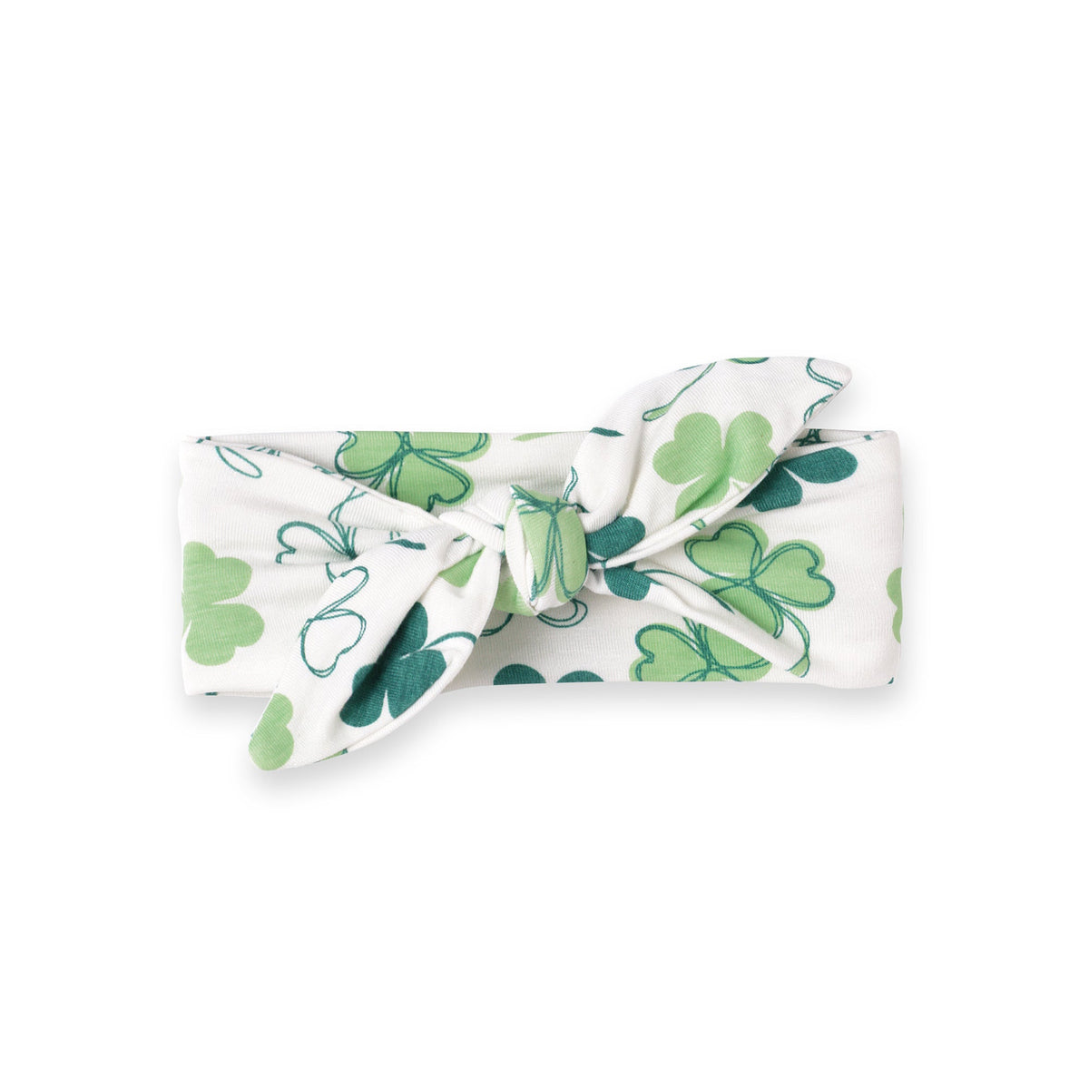 Shamrock Baby Girl Bamboo Bow Headband | St. Patrick's Day