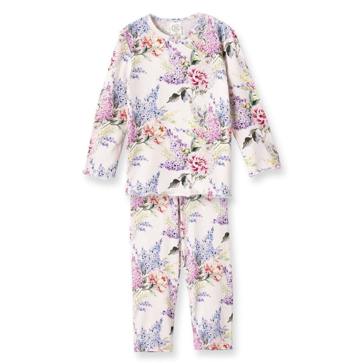 Dream Blossom Bamboo Kids Pajama Set | Watercolor Floral PJs