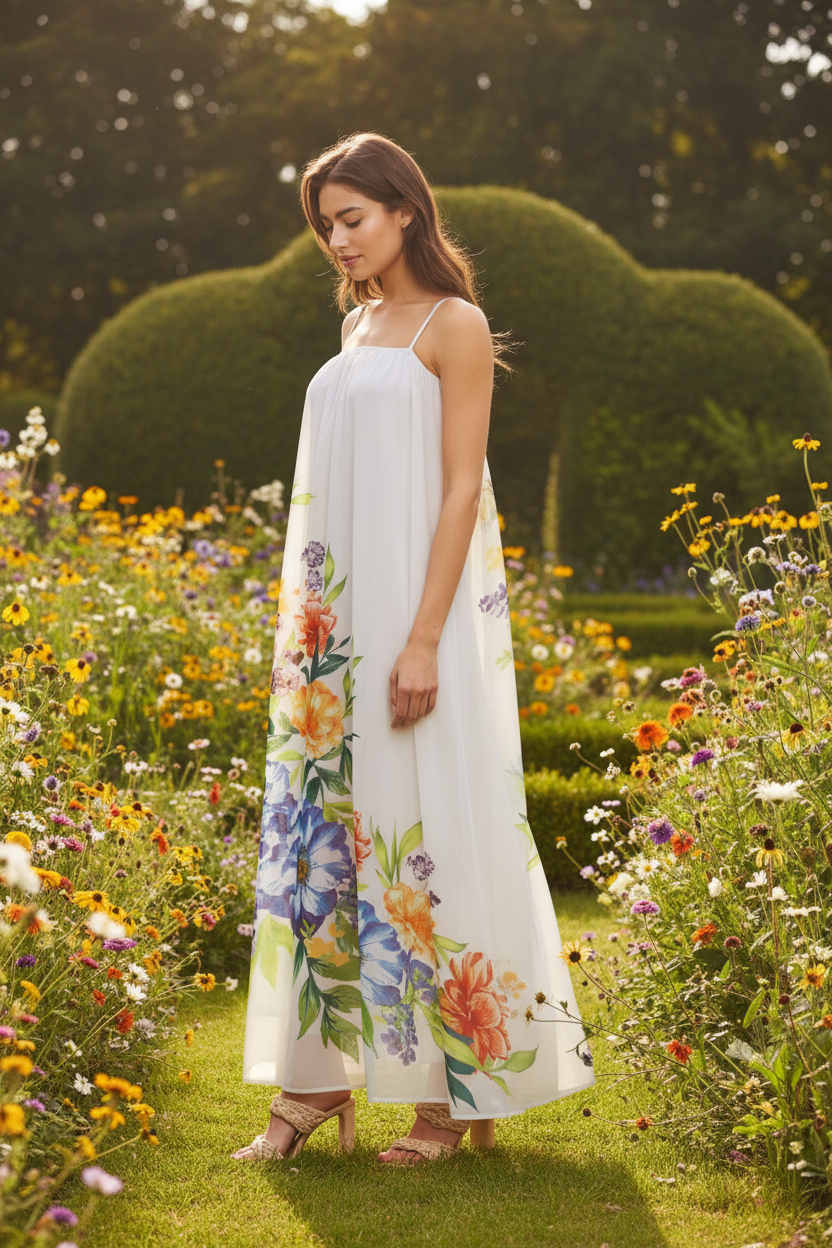 Garden Air Dress - Garden Three Quarter