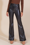 Hope You Know Faux Leather Pants - Front Brown Top