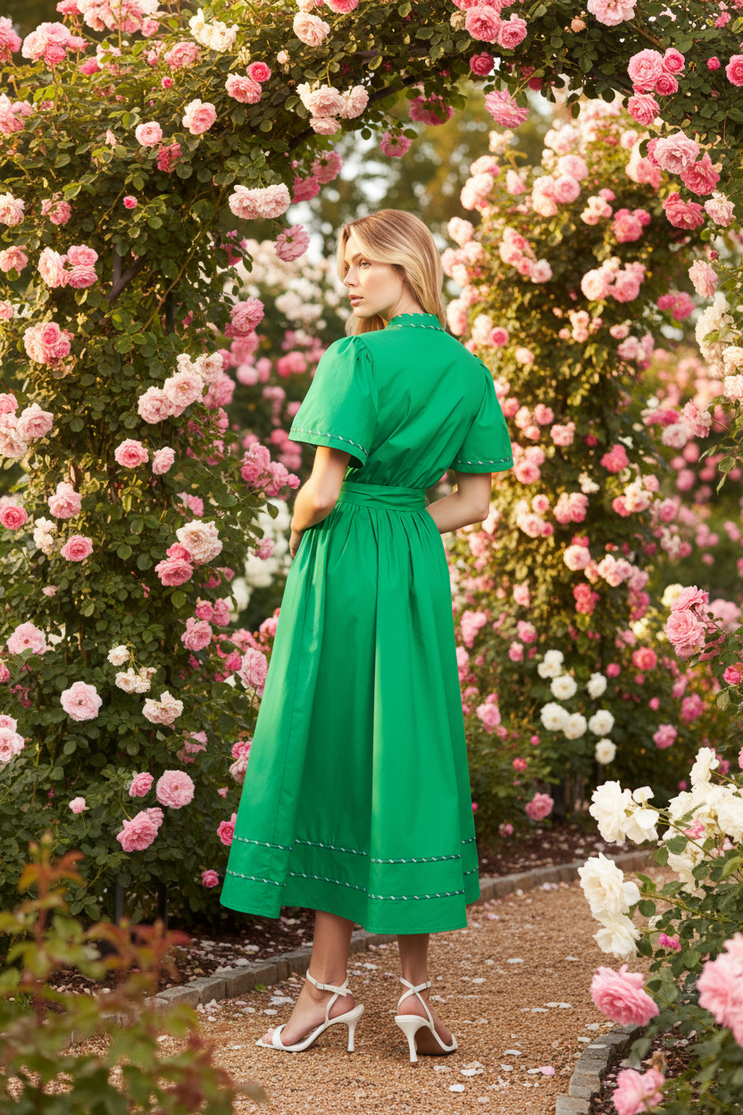 Resort Escape Dress - Rose Garden Back