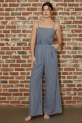 Begin Again Blue Denim Jumpsuit - Brick Wall