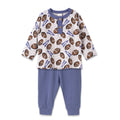 Football Fun Baby Boy Bamboo Henley Set | Shirt and Pants