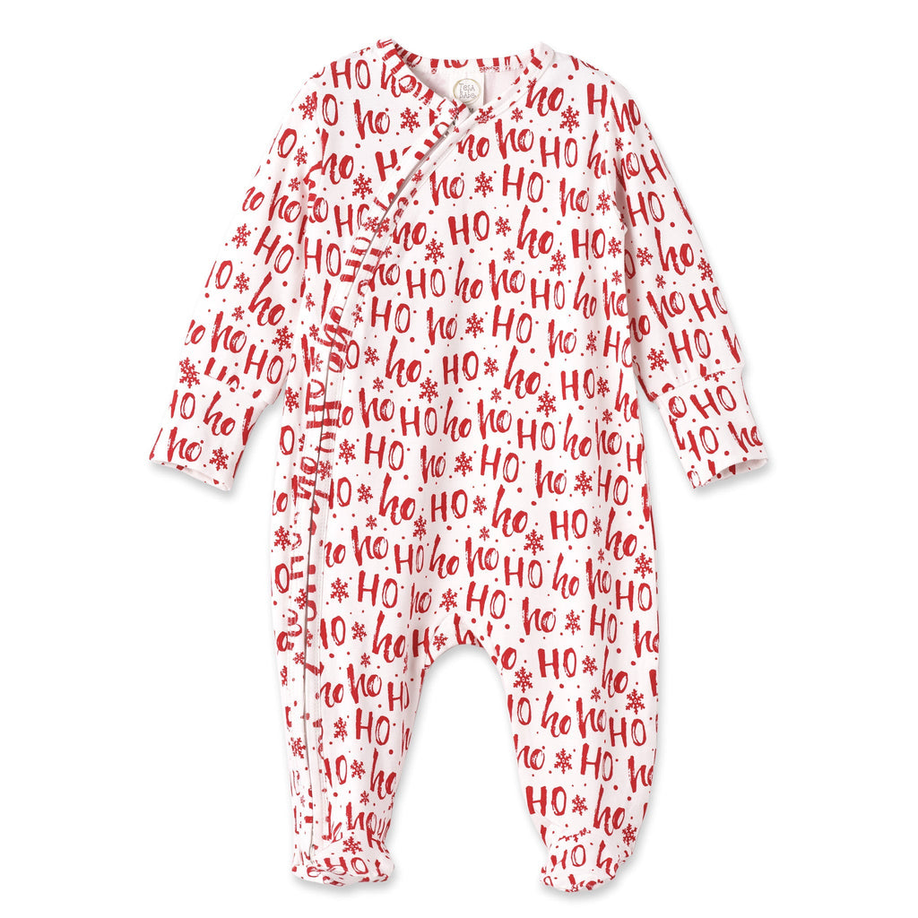 Christmas Ho Ho Ho Bamboo Baby Zipper Romper