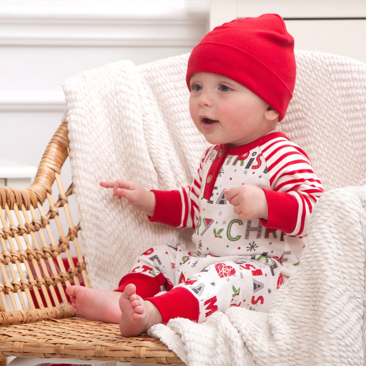 Christmas Peace Love Joy Bamboo Romper