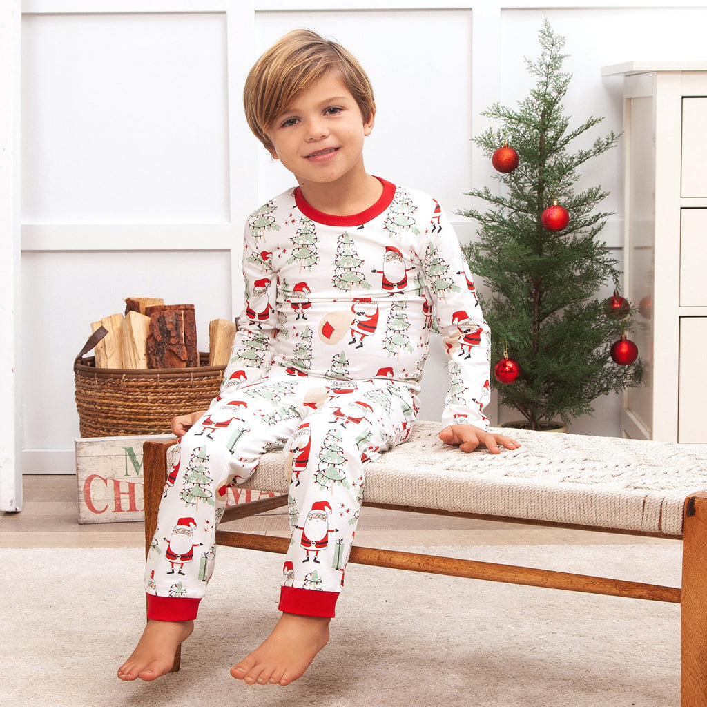 Here Comes Santa Kids Bamboo Pajama Set | Christmas Family Matching