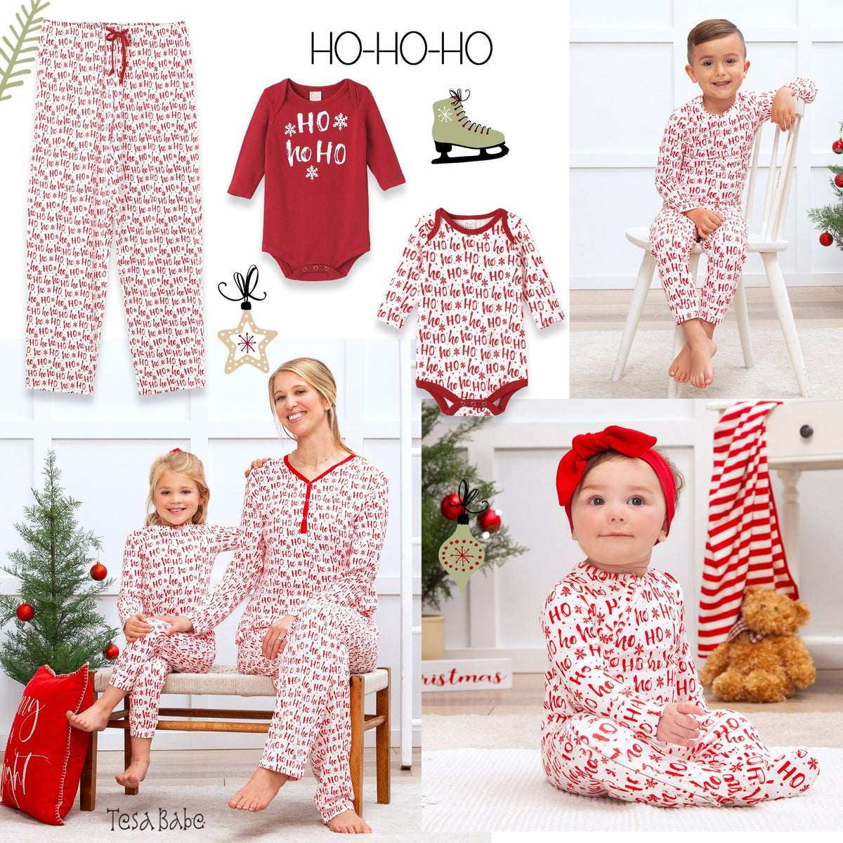 Christmas Ho Ho Ho Women's Bamboo Pajama Set