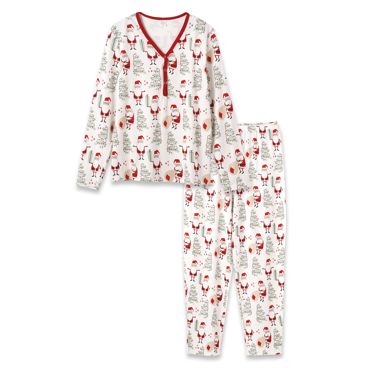 Here Comes Santa Women’s Bamboo Pajama Set | Christmas Family Matching